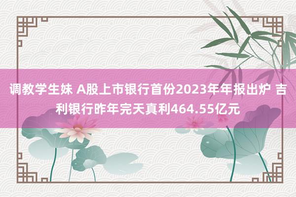 调教学生妹 A股上市银行首份2023年年报出炉 吉利银行昨年完天真利464.55亿元