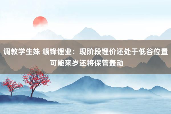 调教学生妹 赣锋锂业：现阶段锂价还处于低谷位置 可能来岁还将保管轰动