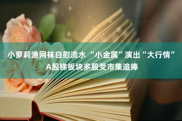 小萝莉渔网袜自慰流水 “小金属”演出“大行情” A股锑板块多股受市集追捧