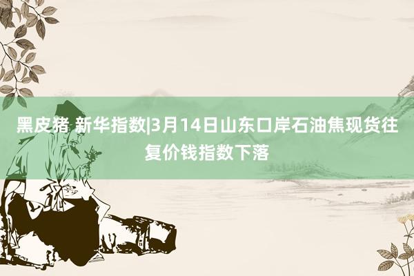 黑皮猪 新华指数|3月14日山东口岸石油焦现货往复价钱指数下